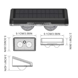 6 Pack Solar Retro Wall Lamps RGB LED Solar Wall Lights Deck Lamp For Courtyard Fence Home Garden Landscape Decorative Lighting