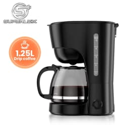 SUPERLEX 1.25L Electric Drip Coffee Machine 600 Power American Style Coffee Machine Convenient Water Window with Reusable Filter