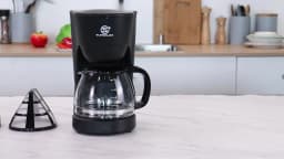 SUPERLEX 1.25L Electric Drip Coffee Machine 600 Power American Style Coffee Machine Convenient Water Window with Reusable Filter