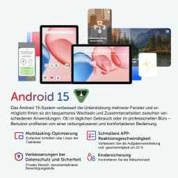 Android 15 Tablet,11Inch Tablets with Octa Core Processor, 16GB RAM 256GB ROM 1TB Expand, Widevine L1, 8000mAh Battery Dual WiFi