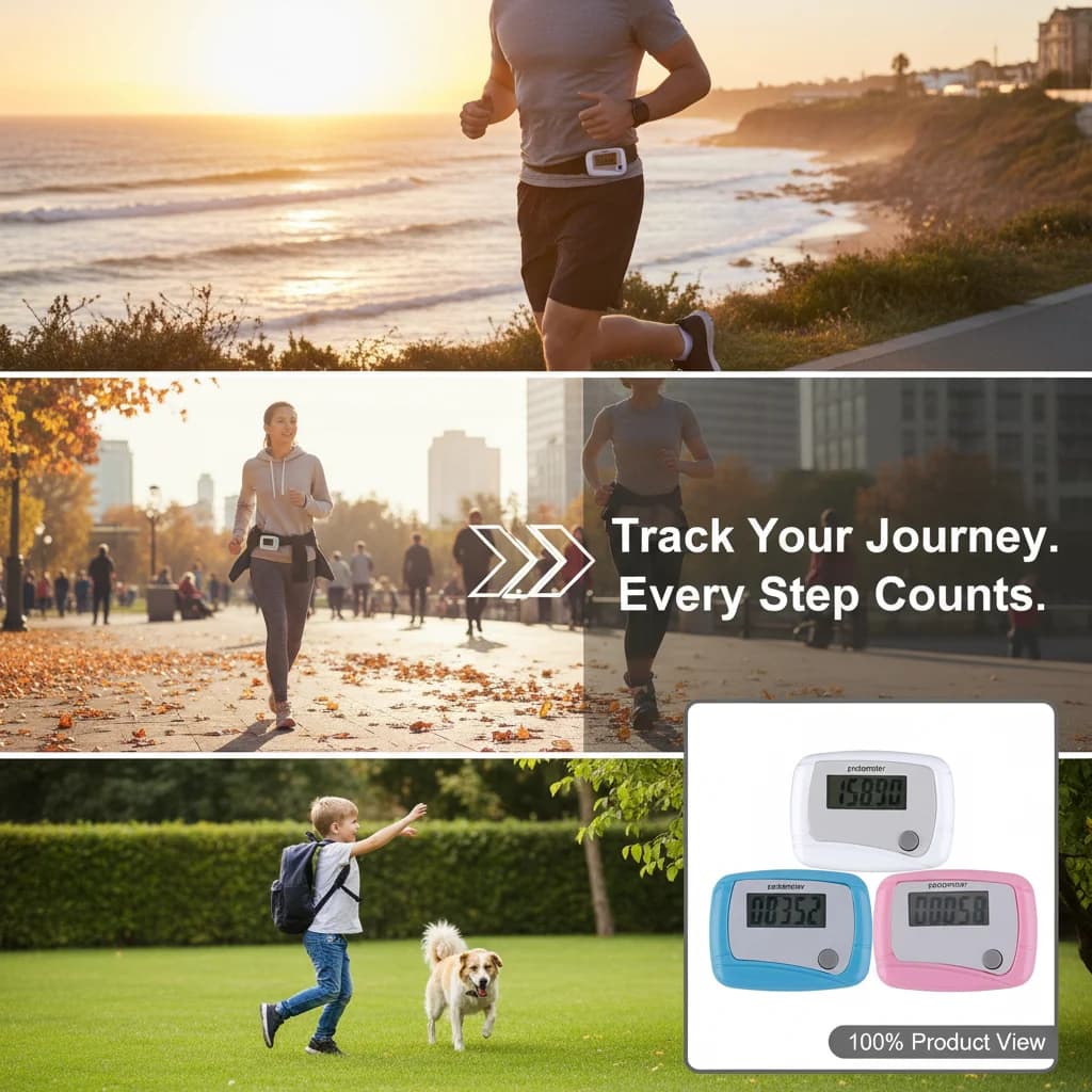 Pedometer for Walking Portable Sports Walk Meter Senior Steps Counter for Sports Running Training Hiking Backpacking Travel