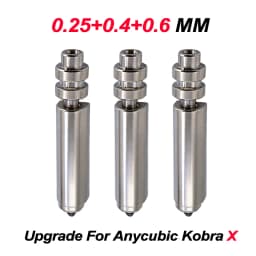 High Precision Bimetal Nickel Plated Replacement Nozzle for Anycubic Kobra X Hardened SteelOne-Piece Hotend for 3D Printer Parts