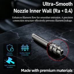 High Precision Bimetal Nickel Plated Replacement Nozzle for Anycubic Kobra X Hardened SteelOne-Piece Hotend for 3D Printer Parts