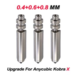 High Precision Bimetal Nickel Plated Replacement Nozzle for Anycubic Kobra X Hardened SteelOne-Piece Hotend for 3D Printer Parts