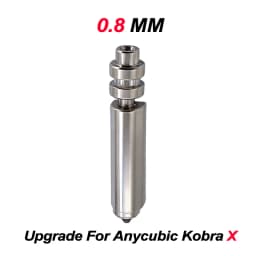 High Precision Bimetal Nickel Plated Replacement Nozzle for Anycubic Kobra X Hardened SteelOne-Piece Hotend for 3D Printer Parts
