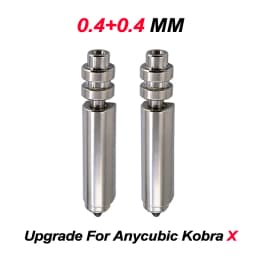 High Precision Bimetal Nickel Plated Replacement Nozzle for Anycubic Kobra X Hardened SteelOne-Piece Hotend for 3D Printer Parts