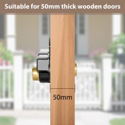 5 Keys 1 Set Sliding Door Lock Both Side Lock Door 50mm Long Throw Gate Lock Stainless Steel Security Lock for Yard,Garden Doors