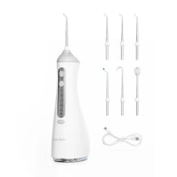 SEJOY Portable Electric Water Flosser Irrigator Dental Teeth Whitening strips 350ML Tank 5 Modes 5 Jet Tips For Home Travel