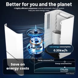 OYAJIA 14L Dehumidifier For Mould and Moisture Extraction Quiet 36dB Home