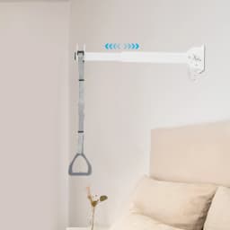 Adjustable Bed Trapeze Bar for Patient Transfer, 5-Position Angle & Length, 400LBS Capacity, Wall Mounted Aid
