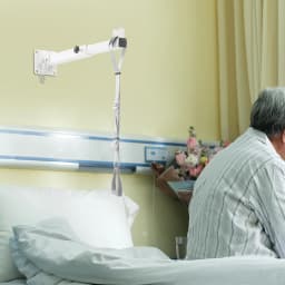 Adjustable Bed Trapeze Bar for Patient Transfer, 5-Position Angle & Length, 400LBS Capacity, Wall Mounted Aid