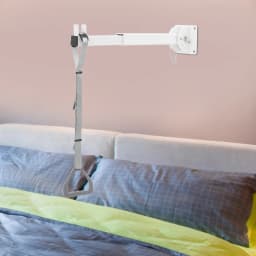 Adjustable Bed Trapeze Bar for Patient Transfer, 5-Position Angle & Length, 400LBS Capacity, Wall Mounted Aid