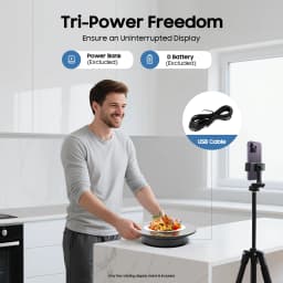 360° Rotating Display Stand Electric Turntable Photography Turntable 5KG Load Capacity Suitable for Displaying Jewellery Watches