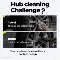 Magic Gem Car Wash Super Brush Plush Premium Wheels Brush Non-Slip Handle Easy To Cleaning Rims Spokes Wheel Barrel CarDetailing