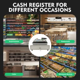 48 Keys Electronic Cash Register LED Display Cash Register Machine Support Multiple Payment Methods For Multi Cash Register