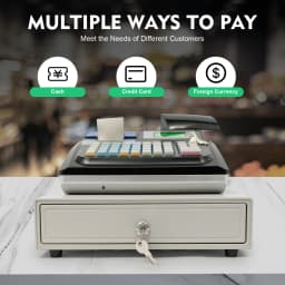 48 Keys Electronic Cash Register LED Display Cash Register Machine Support Multiple Payment Methods For Multi Cash Register