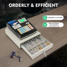 48 Keys Electronic Cash Register LED Display Cash Register Machine Support Multiple Payment Methods For Multi Cash Register