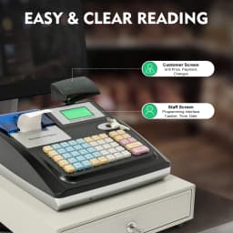 48 Keys Electronic Cash Register LED Display Cash Register Machine Support Multiple Payment Methods For Multi Cash Register
