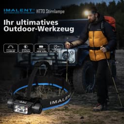 IMALENT HT70 LED Headlamp 3500LM 349M 5000mAh Powerful Torch Rechargeable Headlamp White Red Light Three-Light Source Headlight