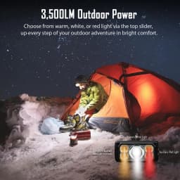 IMALENT HT70 LED Headlamp 3500LM 349M 5000mAh Powerful Torch Rechargeable Headlamp White Red Light Three-Light Source Headlight