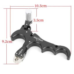 Archery Release Aids Grip Trigger 360° Rotate 4 Finger Compound Bow Thumb Caliper Shooting Trigger D Loop Archery Hunt