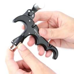 Archery Release Aids Grip Trigger 360° Rotate 4 Finger Compound Bow Thumb Caliper Shooting Trigger D Loop Archery Hunt
