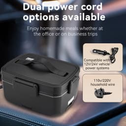 Electric Lunch Box 3.0L Food Warmer No Water Portable Food Leak Proof Heated Lunch Box For Car Home Office Work Lunch Heater