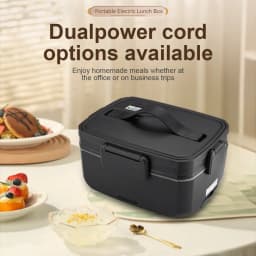 Electric Lunch Box 3.0L Food Warmer No Water Portable Food Leak Proof Heated Lunch Box For Car Home Office Work Lunch Heater