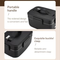 Electric Lunch Box 3.0L Food Warmer No Water Portable Food Leak Proof Heated Lunch Box For Car Home Office Work Lunch Heater