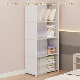 Wardrobe Rack For Storage Clothes, Garment Rack With Dustproof Cover, Portable Closet Organizer With Shelves, Non-Woven Wardrobe