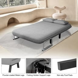 Updated Double Folding 2 Position Convertible Sleeper Armchair Chair Sofa Bed UK Upholstered Couch Sofabed Settee Recliner Beds
