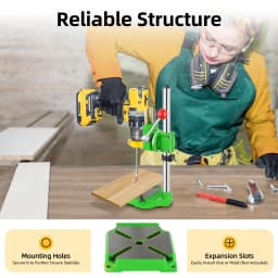 Adjustable Bench Drill Stand, 90° Angle Drill Press Stand for Hand Drill, 38-43mm Clamp Bench Clamp Drill Holder