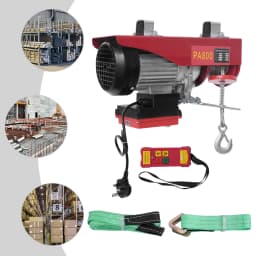 Bymaocar 1450W Electric Hoist, Electric Hoist With Wireless Control, 800kg Electric Hoist With Two Slings Uk Standard