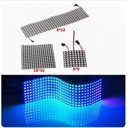 DC5V WS2812B 5050 RGB SMD Flexible 8x8 16x16 8x32 Luces Pixel Panel Matrix Screen WS2812 IC Led Module Individually Addressable