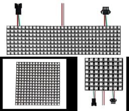 DC5V WS2812B 5050 RGB SMD Flexible 8x8 16x16 8x32 Luces Pixel Panel Matrix Screen WS2812 IC Led Module Individually Addressable