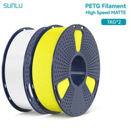 SUNLU 2KG High Speed Matte PETG Filament 1.75mm 1000g Spool (2.2lbs) High Speed Printing Filament Fit Most FDM Printer