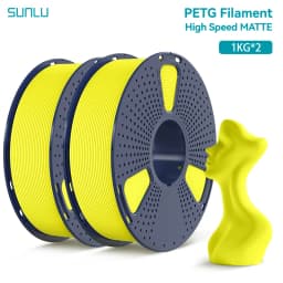 SUNLU 2KG High Speed Matte PETG Filament 1.75mm 1000g Spool (2.2lbs) High Speed Printing Filament Fit Most FDM Printer