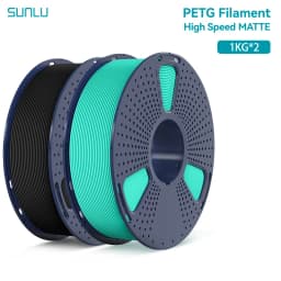 SUNLU 2KG High Speed Matte PETG Filament 1.75mm 1000g Spool (2.2lbs) High Speed Printing Filament Fit Most FDM Printer