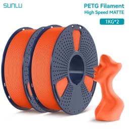 SUNLU 2KG High Speed Matte PETG Filament 1.75mm 1000g Spool (2.2lbs) High Speed Printing Filament Fit Most FDM Printer