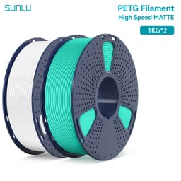 SUNLU 2KG High Speed Matte PETG Filament 1.75mm 1000g Spool (2.2lbs) High Speed Printing Filament Fit Most FDM Printer