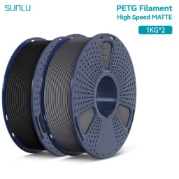 SUNLU 2KG High Speed Matte PETG Filament 1.75mm 1000g Spool (2.2lbs) High Speed Printing Filament Fit Most FDM Printer