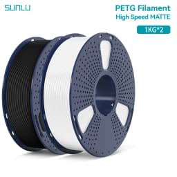 SUNLU 2KG High Speed Matte PETG Filament 1.75mm 1000g Spool (2.2lbs) High Speed Printing Filament Fit Most FDM Printer