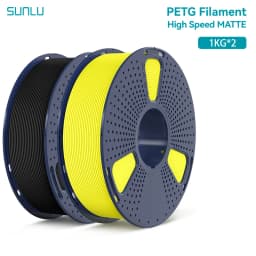 SUNLU 2KG High Speed Matte PETG Filament 1.75mm 1000g Spool (2.2lbs) High Speed Printing Filament Fit Most FDM Printer