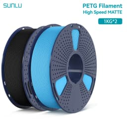 SUNLU 2KG High Speed Matte PETG Filament 1.75mm 1000g Spool (2.2lbs) High Speed Printing Filament Fit Most FDM Printer