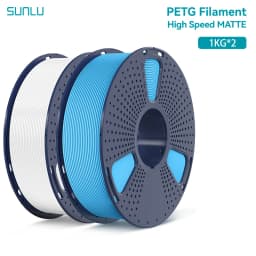 SUNLU 2KG High Speed Matte PETG Filament 1.75mm 1000g Spool (2.2lbs) High Speed Printing Filament Fit Most FDM Printer