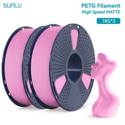 SUNLU 2KG High Speed Matte PETG Filament 1.75mm 1000g Spool (2.2lbs) High Speed Printing Filament Fit Most FDM Printer