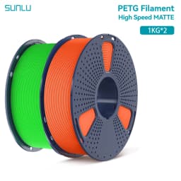 SUNLU 2KG High Speed Matte PETG Filament 1.75mm 1000g Spool (2.2lbs) High Speed Printing Filament Fit Most FDM Printer