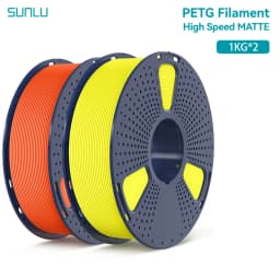 SUNLU 2KG High Speed Matte PETG Filament 1.75mm 1000g Spool (2.2lbs) High Speed Printing Filament Fit Most FDM Printer