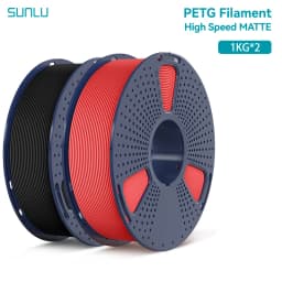 SUNLU 2KG High Speed Matte PETG Filament 1.75mm 1000g Spool (2.2lbs) High Speed Printing Filament Fit Most FDM Printer