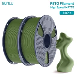 SUNLU 2KG High Speed Matte PETG Filament 1.75mm 1000g Spool (2.2lbs) High Speed Printing Filament Fit Most FDM Printer